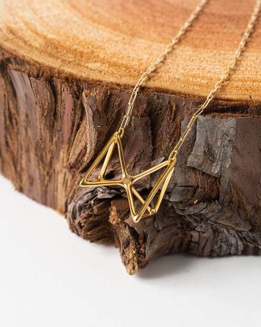 triangular geometric lgbtq necklace pendant