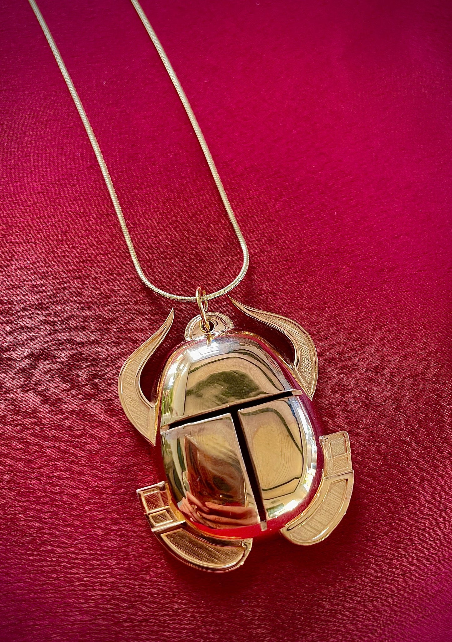 scarab occult magic egyptian necklace pendant