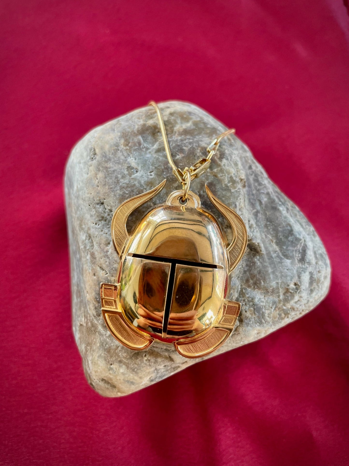 scarab occult magic egyptian necklace pendant